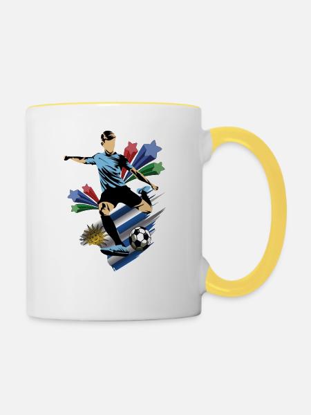 Uruguay - Uruguay - Flaggen - Tasse zweifarbig - Weiß/Gelb