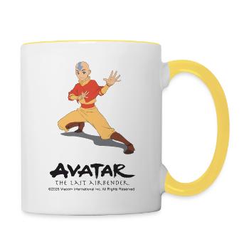 Avatar The Last Airbender Aang - Tasse zweifarbig - Weiß/Gelb - Rechts