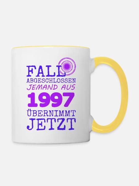 Fall 1997 - Tasse zweifarbig - Weiß/Gelb