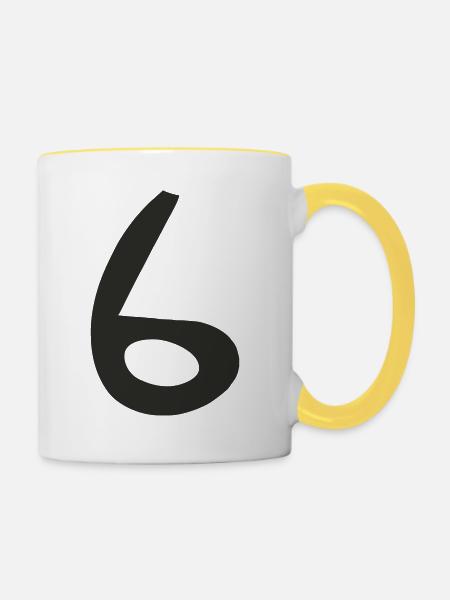 6 - Tasse zweifarbig - Weiß/Gelb
