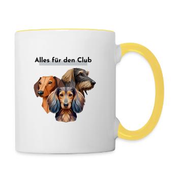Alles für den Club 1 - Tasse zweifarbig - Weiß/Gelb - Rechts