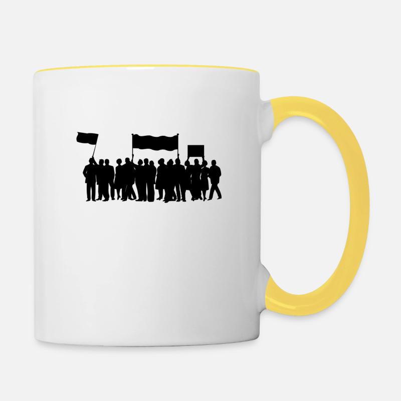 demonstration - Contrasting Mug - white/yellow
