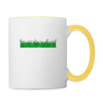 herbe - Mug contrasté - blanc/jaune - Droite
