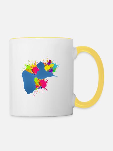 GUADELOUPE - Tasse zweifarbig - Weiß/Gelb