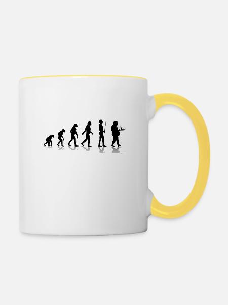 Die Essen R(e)volution - Tasse zweifarbig - Weiß/Gelb