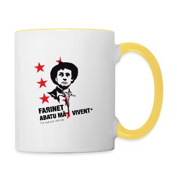 Farinet Valais patois star - Contrasting Mug - white/yellow - Right