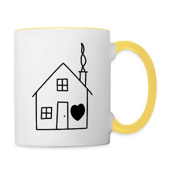 Home Home Love - Contrasting Mug - white/yellow - Right