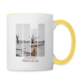 Deadvlei Namibia - Contrasting Mug - white/yellow - Right