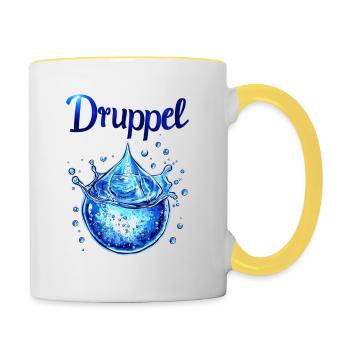 Drop of water - Contrasting Mug - white/yellow - Right