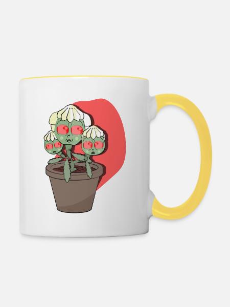 UNKRAUT - Tasse zweifarbig - Weiß/Gelb