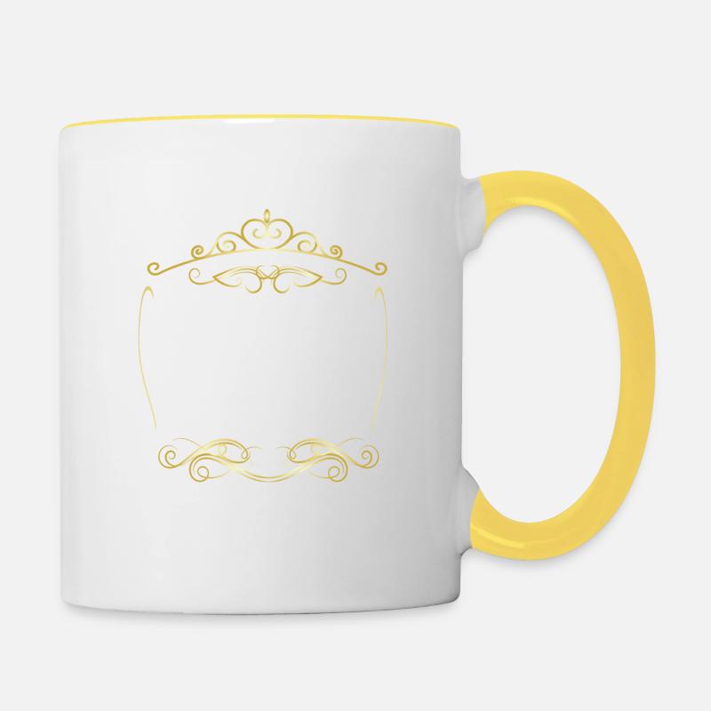 Soeur de la mariée - Mug contrasté - blanc/jaune