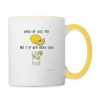 Skinny bitch - Tasse zweifarbig - Weiß/Gelb - Rechts