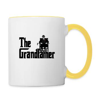 The Grandfather Funny Gift for Grandpas product - Contrasting Mug - white/yellow - Right