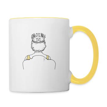 La Reine - Mug contrasté - blanc/jaune - Droite
