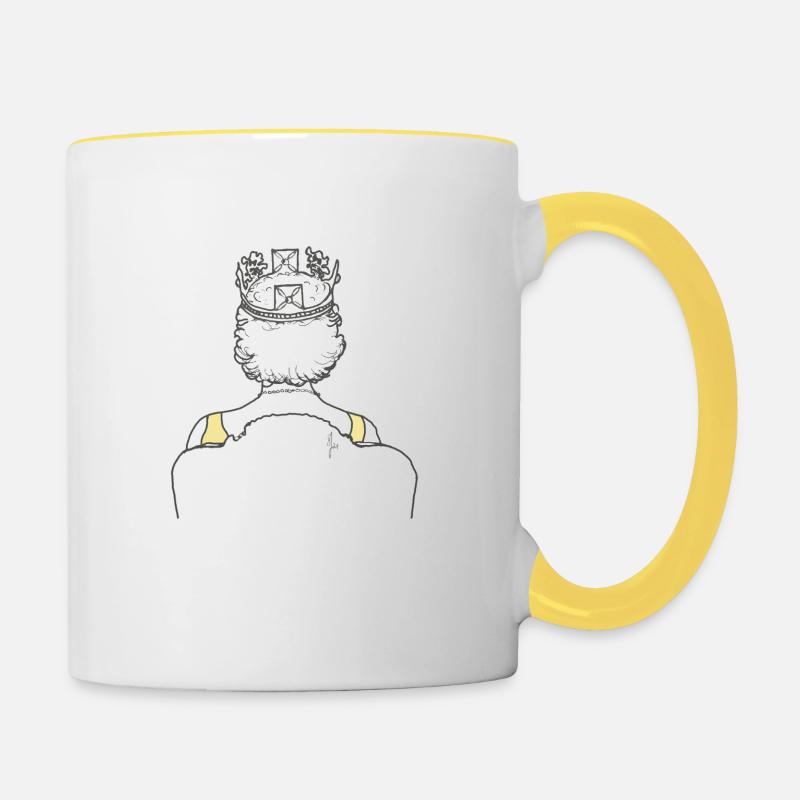 La Reine - Mug contrasté - blanc/jaune