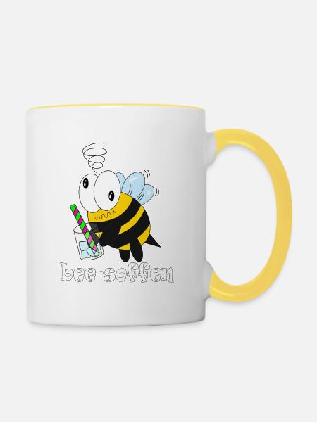 bee soffen - Tasse zweifarbig - Weiß/Gelb