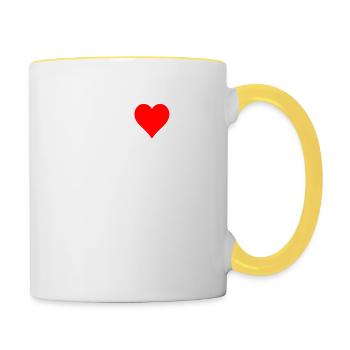 I love Knödel - Tasse zweifarbig - Weiß/Gelb - Rechts