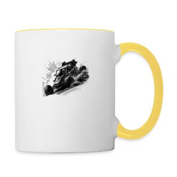 Autocross Stock Car - Contrasting Mug - white/yellow - Right