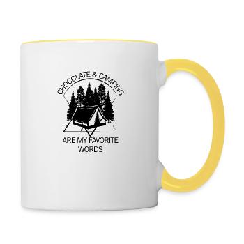 Tente Camping Camper Scout Bivouac - Mug contrasté - blanc/jaune - Droite