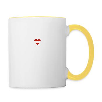 love my dna dns land country Austria - Tasse zweifarbig - Weiß/Gelb - Rechts