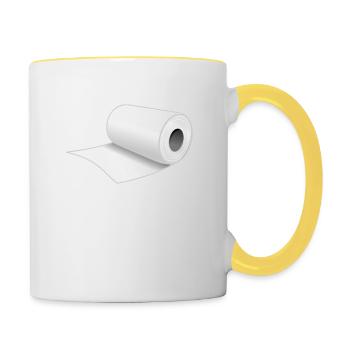 Toilet paper - Contrasting Mug - white/yellow - Right