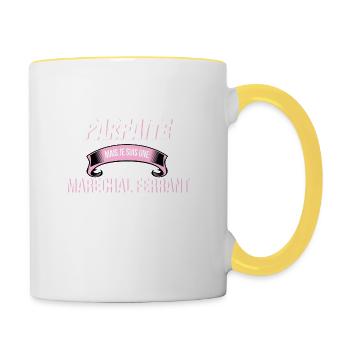 Marechal ferrant cadeau humour - Mug contrasté - blanc/jaune - Droite