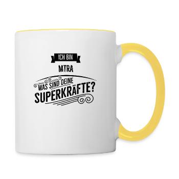 MTRA - Tasse zweifarbig - Weiß/Gelb - Rechts