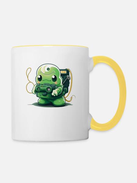 Geist - Tasse zweifarbig - Weiß/Gelb