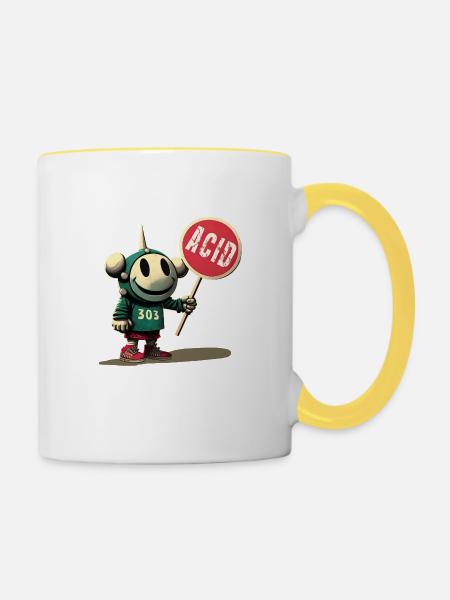 Acid Tino - Tasse zweifarbig - Weiß/Gelb