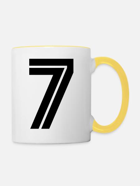 7 - Tasse zweifarbig - Weiß/Gelb