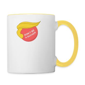 Do not be a sucker - Contrasting Mug - white/yellow - Right
