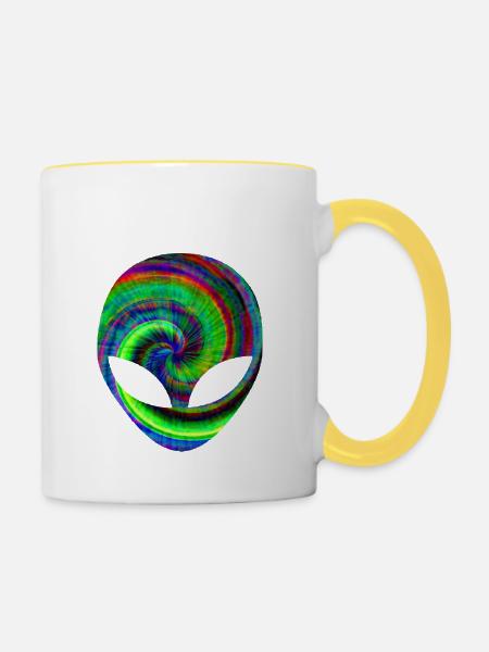Rave Rave Rave - Tasse zweifarbig - Weiß/Gelb