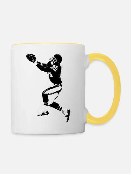 touchdown - Tasse zweifarbig - Weiß/Gelb
