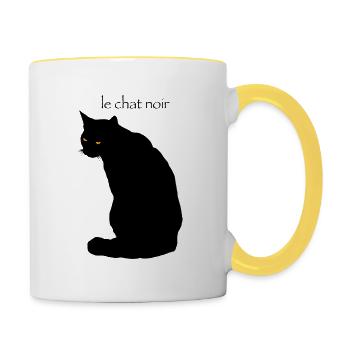 Le Chat Noir - Contrasting Mug - white/yellow - Right