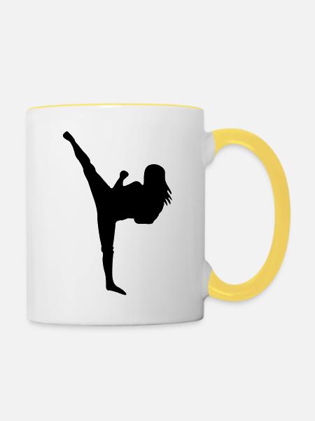 Martial Arts # 5 - Tasse zweifarbig - Weiß/Gelb