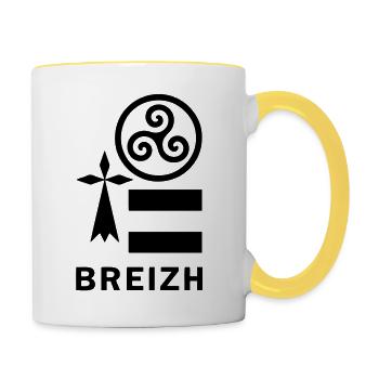 breizh design - Contrasting Mug - white/yellow - Right