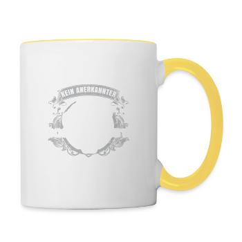Koch - Kulinarischer Gott - Tasse zweifarbig - Weiß/Gelb - Rechts