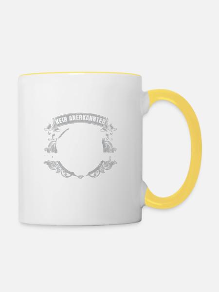 Koch - Kulinarischer Gott - Tasse zweifarbig - Weiß/Gelb