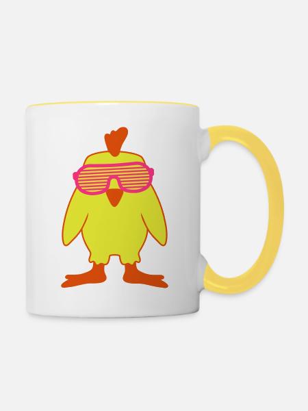 Party Chick - Tasse zweifarbig - Weiß/Gelb