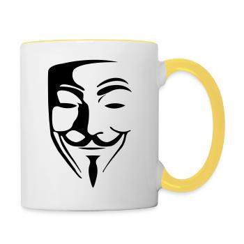 anonymous_003 - Tasse zweifarbig - Weiß/Gelb - Rechts