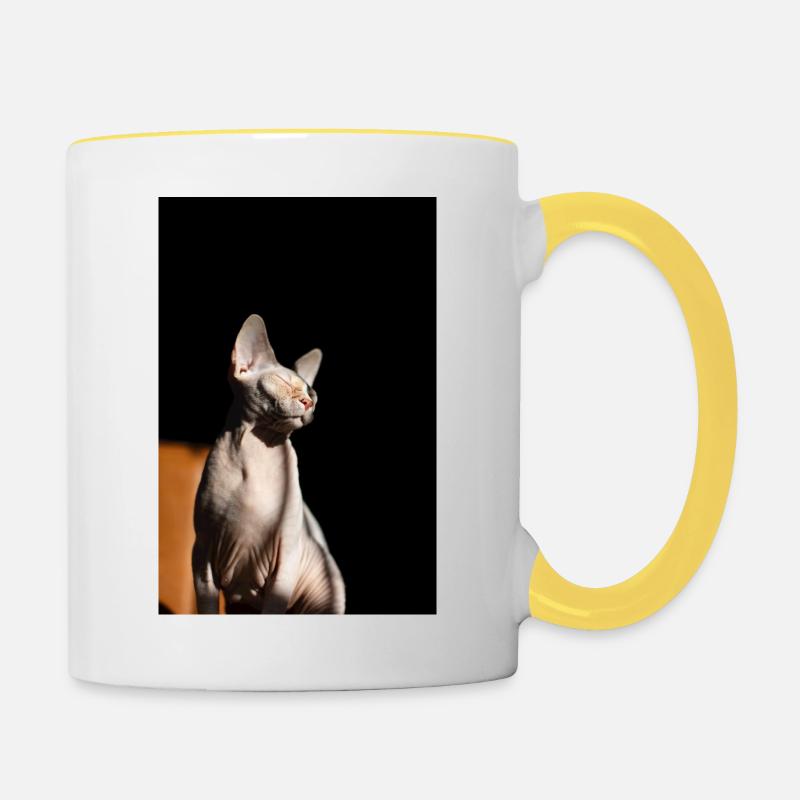 erin agius 3QCjHVr0l5I unsplash - Tasse zweifarbig - Weiß/Gelb
