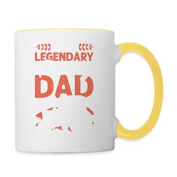 Légende Farmer Papa - Mug contrasté - blanc/jaune - Droite