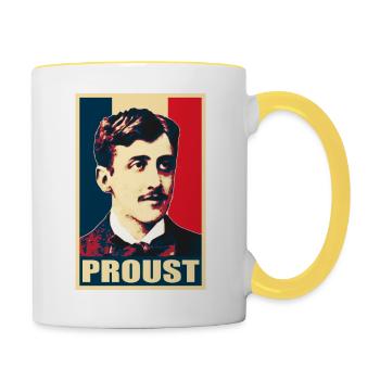 Marcel Proust - Mug contrasté - blanc/jaune - Droite