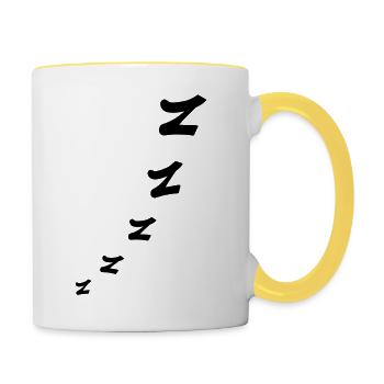Sleep Design Zzz - Contrasting Mug - white/yellow - Right