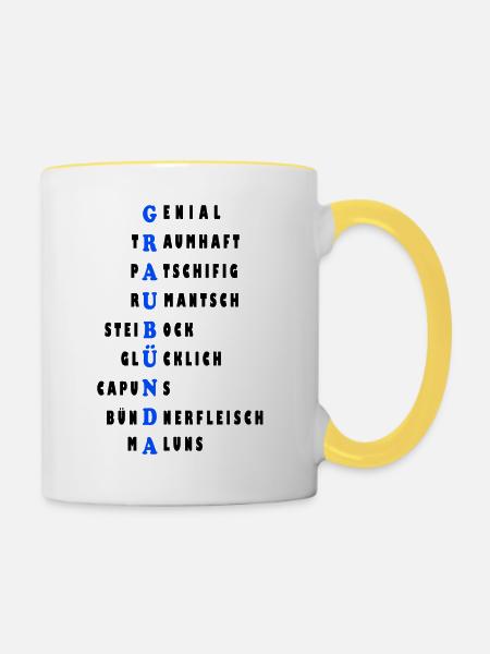 graubünda - Tasse zweifarbig - Weiß/Gelb