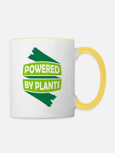 Powered by plants - Tasse zweifarbig - Weiß/Gelb