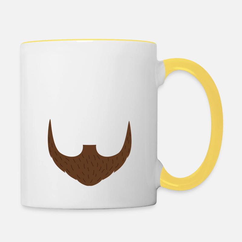 Désolé cette barbe est prise - Mug contrasté - blanc/jaune