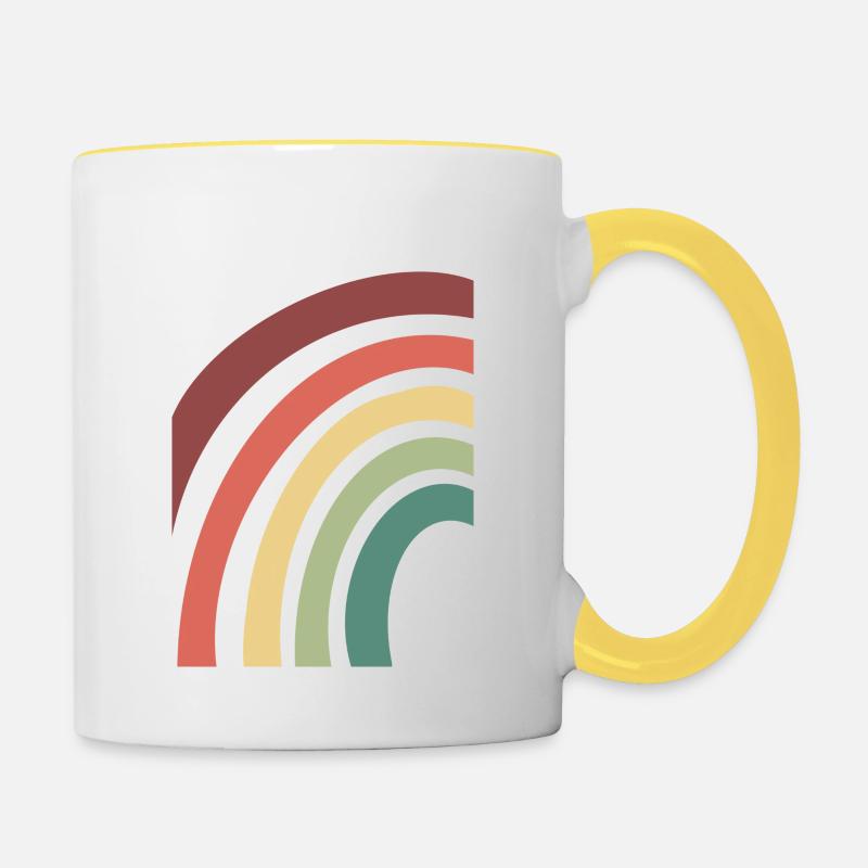 Rainbow - Contrasting Mug - white/yellow