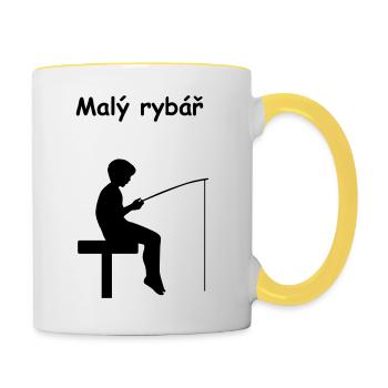 Nachwuchsangler, CZ - Tasse zweifarbig - Weiß/Gelb - Rechts