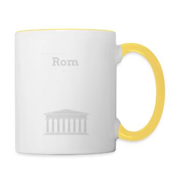 Rome Favorite City Memory Coordinates - Contrasting Mug - white/yellow - Right
